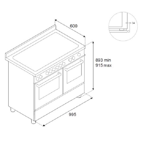 Bertazzoni HER105I2EAVT2 Heritage Induction Range Cooker