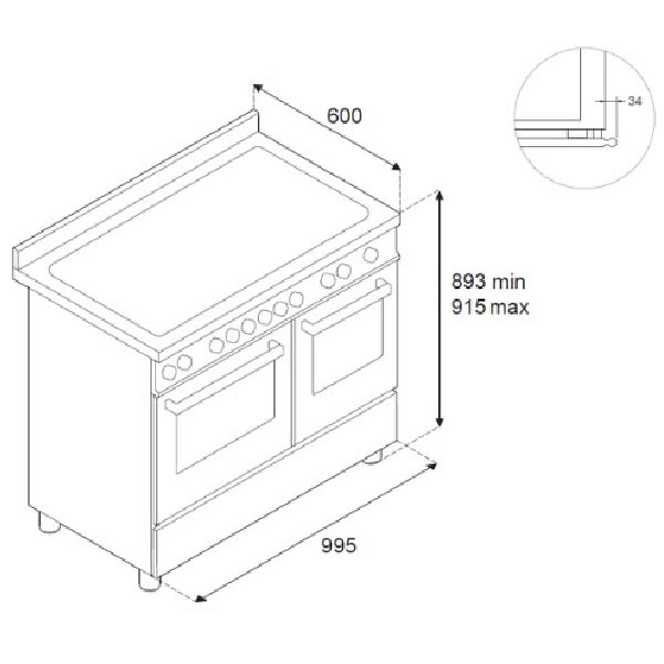 Bertazzoni HER105I2ENET2 Heritage Induction Range Cooker