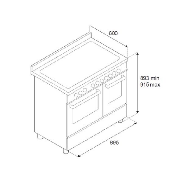 Bertazzoni MAS95I2ENEC2 Master Induction Range Cooker