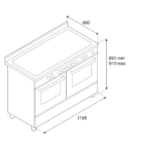 Bertazzoni PRO125I2E Induction Range Cooker