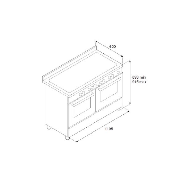 Bertazzoni PRO125I2EXT2 Professional Induction Range Cooker