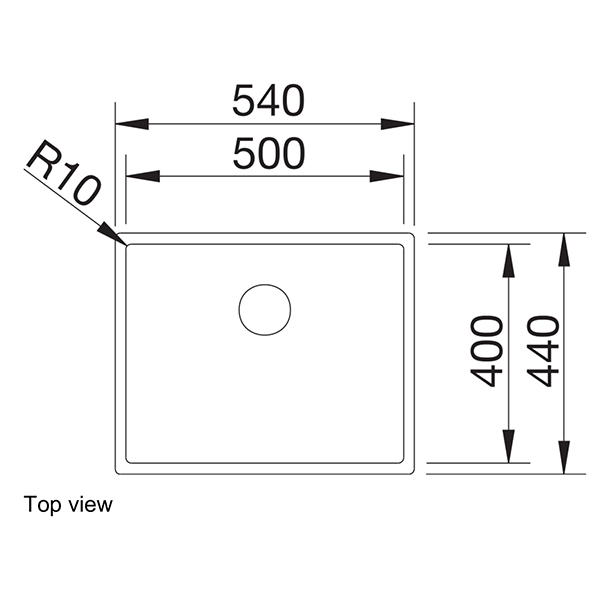 Blanco CLARON 500-U Sink-top view.jpg