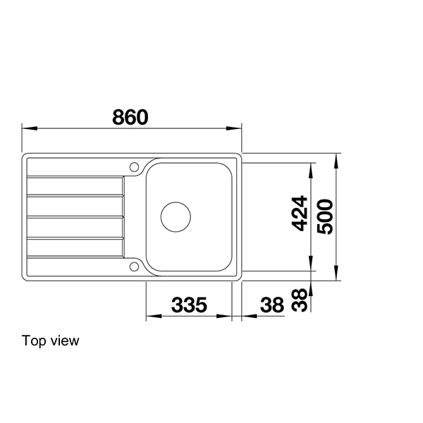 Blanco CLASSIMO45SIF Sink-top view.jpg