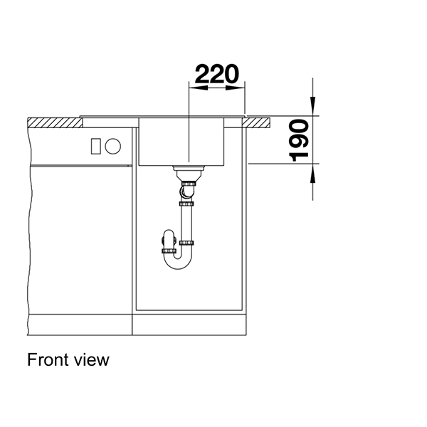 Blanco ELON45SSILG sink - front view.jpg