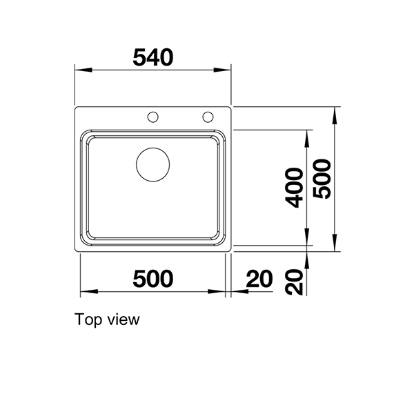 Blanco Etagon 500 IF/A Inset Sink inc Tap Hole