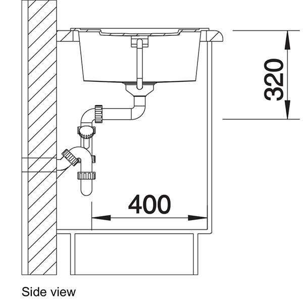 Blanco METRA5SSILG Sink - side view.jpg