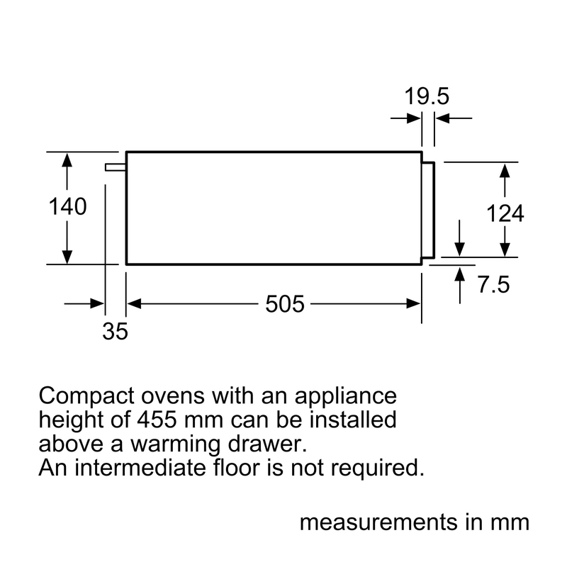 Bosch BIC510NS0B Serie 6 Warming Drawer