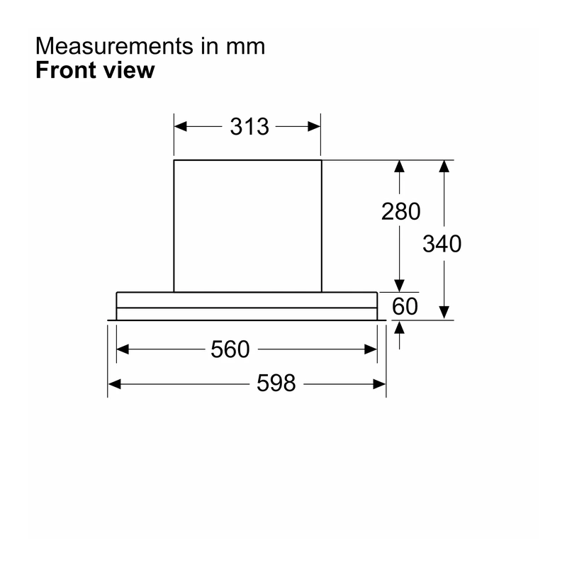 Bosch DBB63BC60B Series 2 Canopy Hood