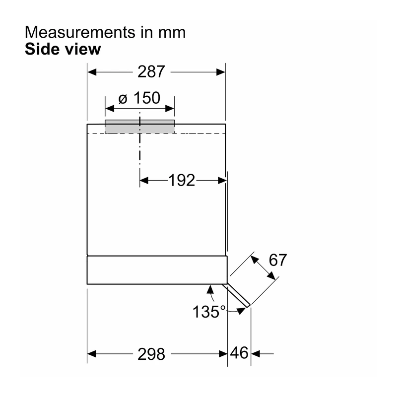 Bosch DBB65CC60B Series 4 Canopy Hood