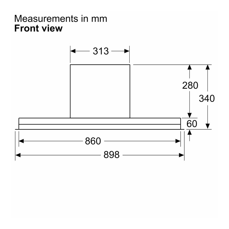 Bosch DBB97DP60B Series 6 Canopy Hood