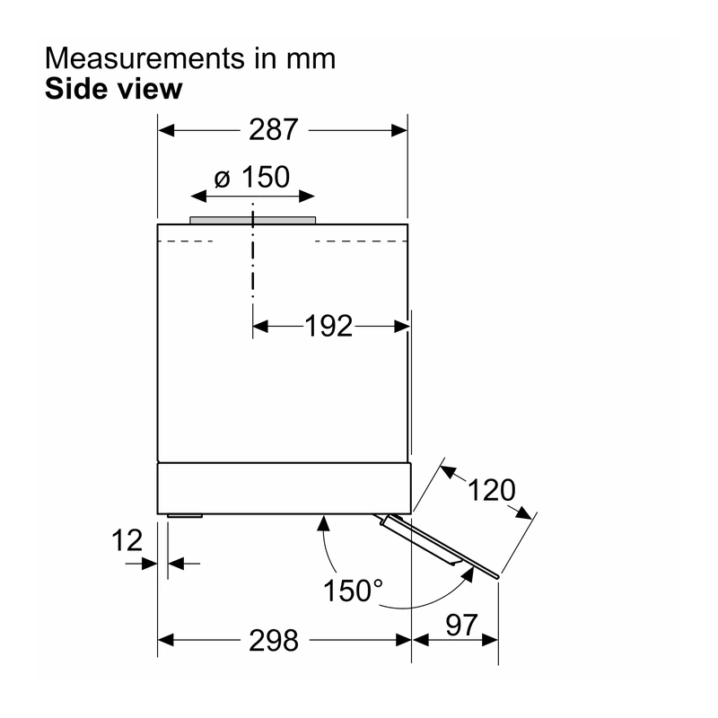 Bosch DBB97DP60B Series 6 Canopy Hood