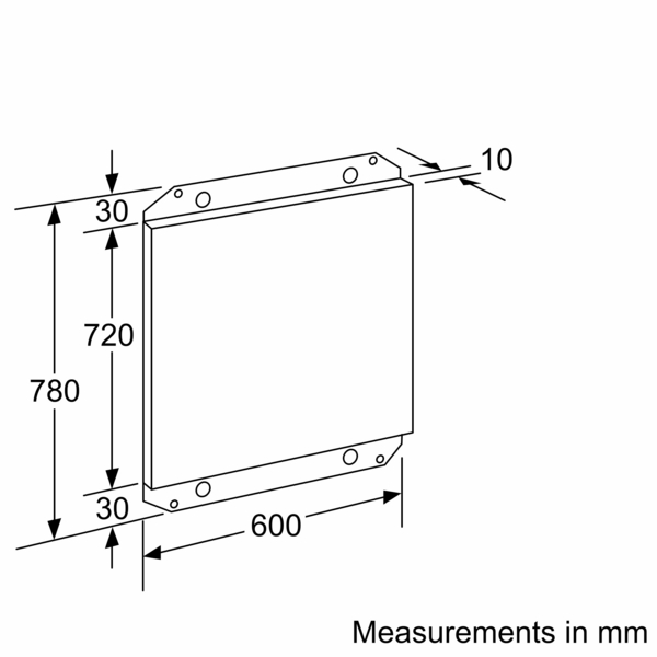 Bosch DHZ6551 Splash Back Panel