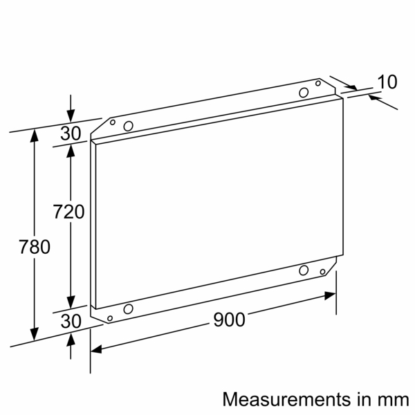 Bosch DHZ9551 Splash Back Panel