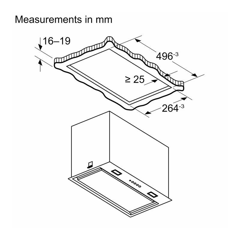 Bosch DLN56AC60B Series 6 Canopy Hood
