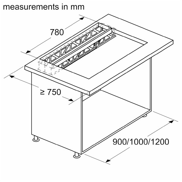 Bosch DSZ8WW1Y2 Seamless Installation Kit 80cm for: DDW88MM60B