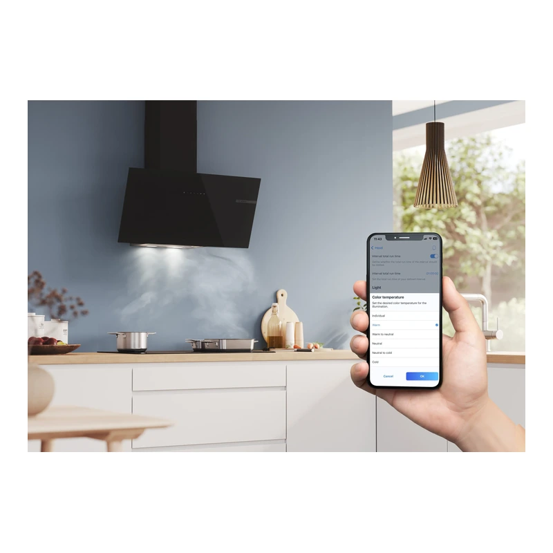 Bosch DWK87PN61B Series 6 Angled Chimney Hood