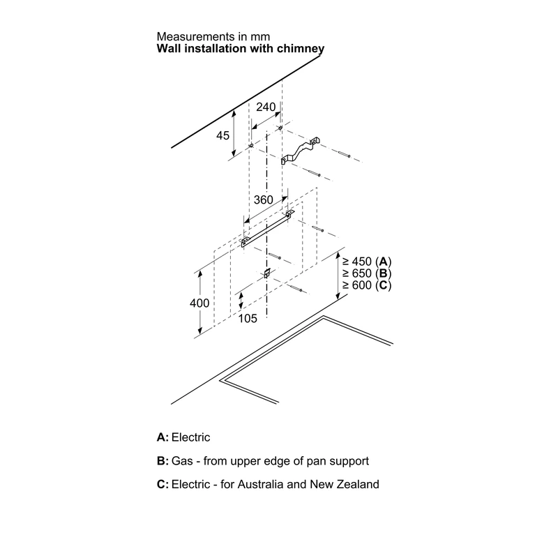 Bosch DWK91LT60B Series 8 Chimney Hood
