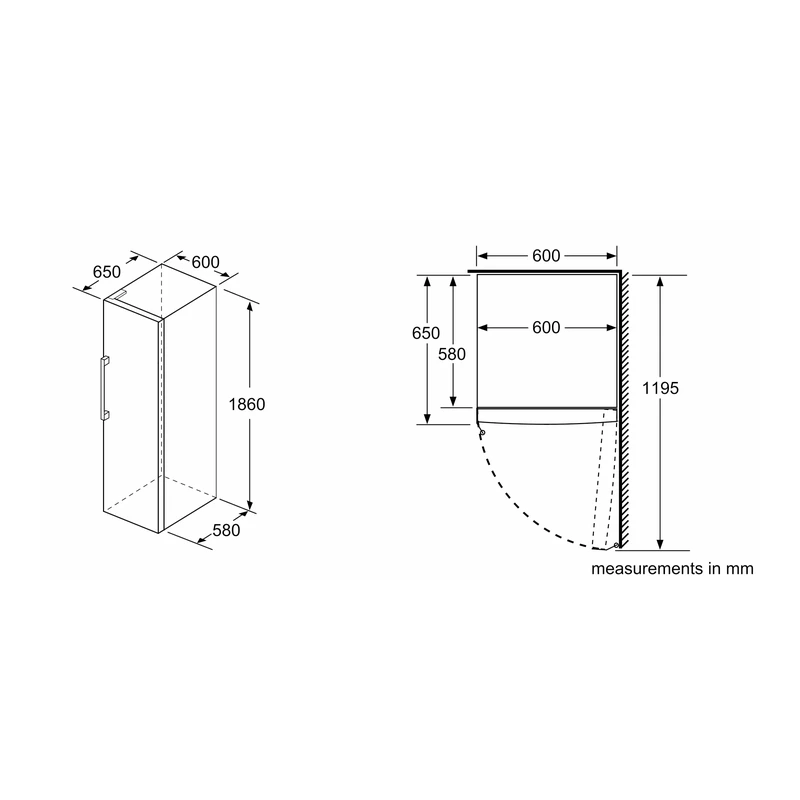 Bosch GSN36VWEPG Series 4 Freezer