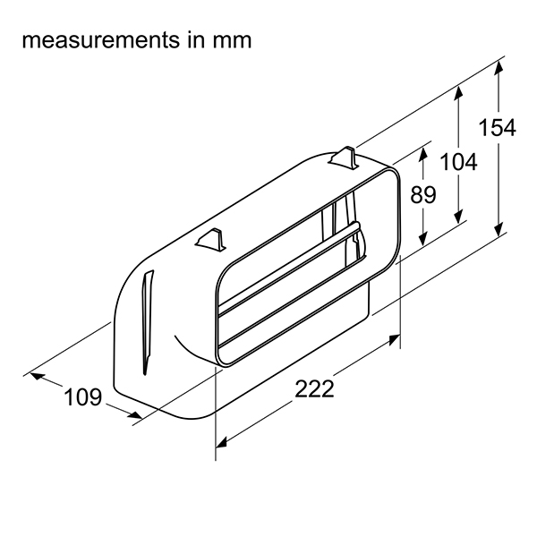 Bosch HEZ9VDSB3 Flat channel 90º vertical bend