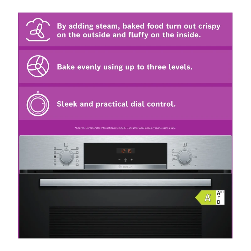 Bosch HQA534BS3B Series 4 Single Oven