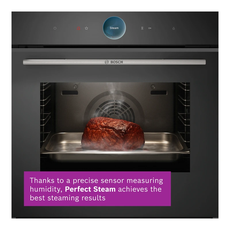 Bosch HSG7364B1B Series 8 Single Oven inc Full Steam