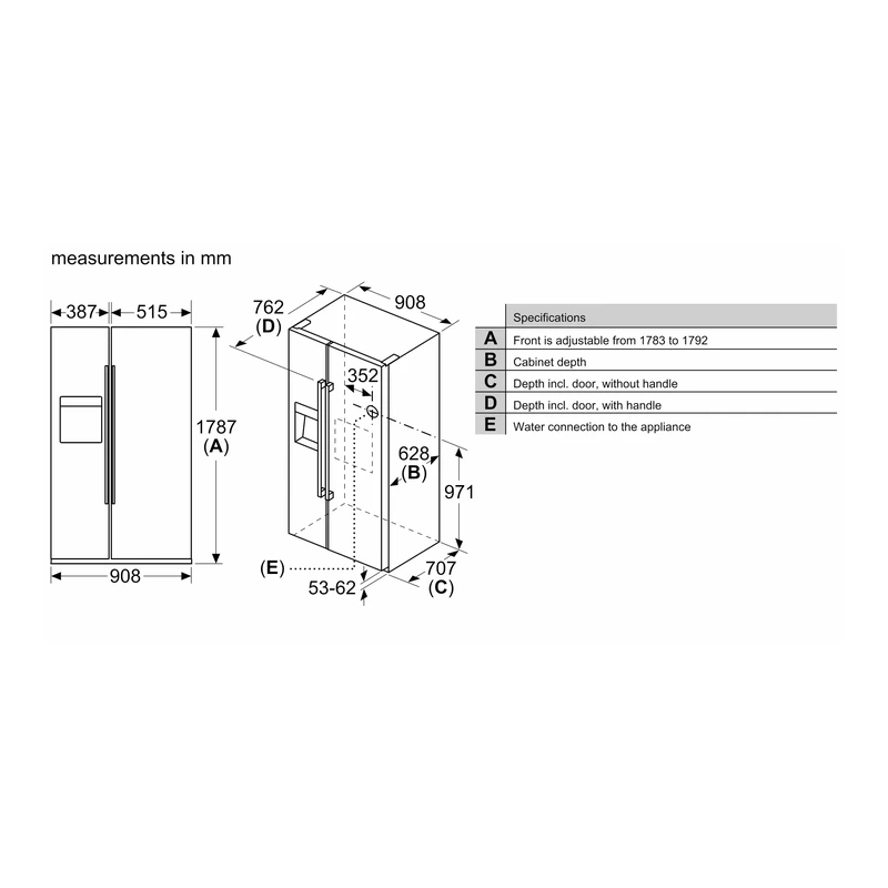 Bosch KAD93AIERG Series 6 Fridge Freezer