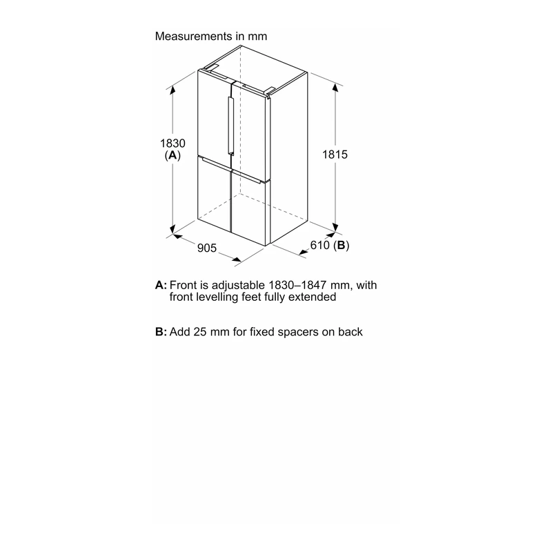 Bosch KFN96APEAG Serie 4 Fridge Freezer