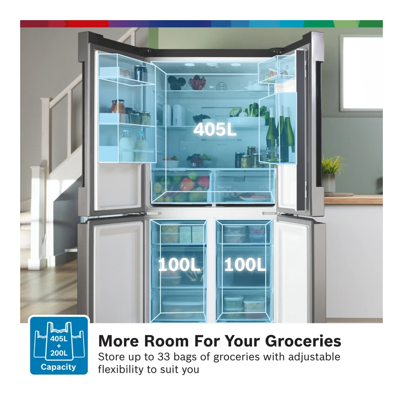 Bosch KFN96VPEAG Serie 4 Fridge Freezer