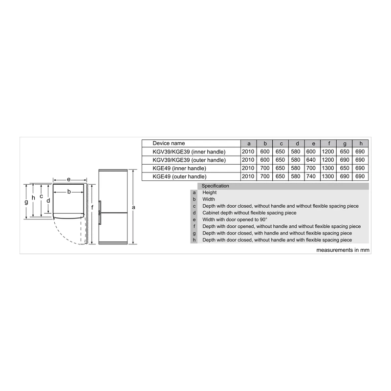 Bosch KGE49AICAG Serie 6 Fridge Freezer