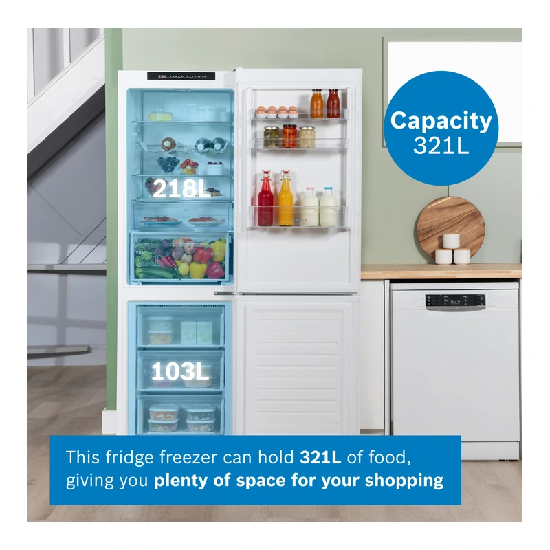 Bosch KGN362WDFG Serie 4 Fridge Freezer