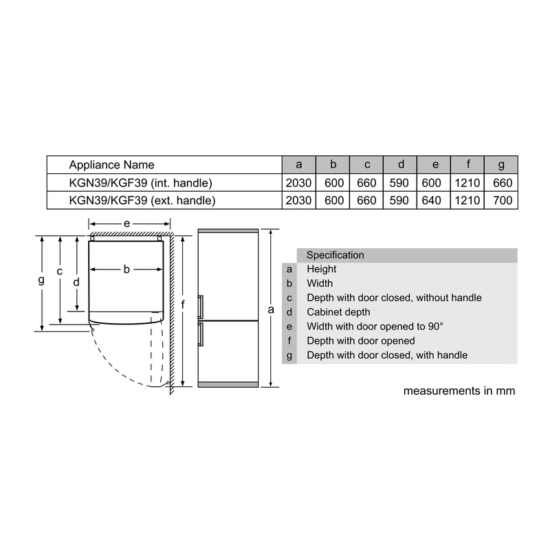 Bosch KGN392LEBG Series 4 Fridge Freezer