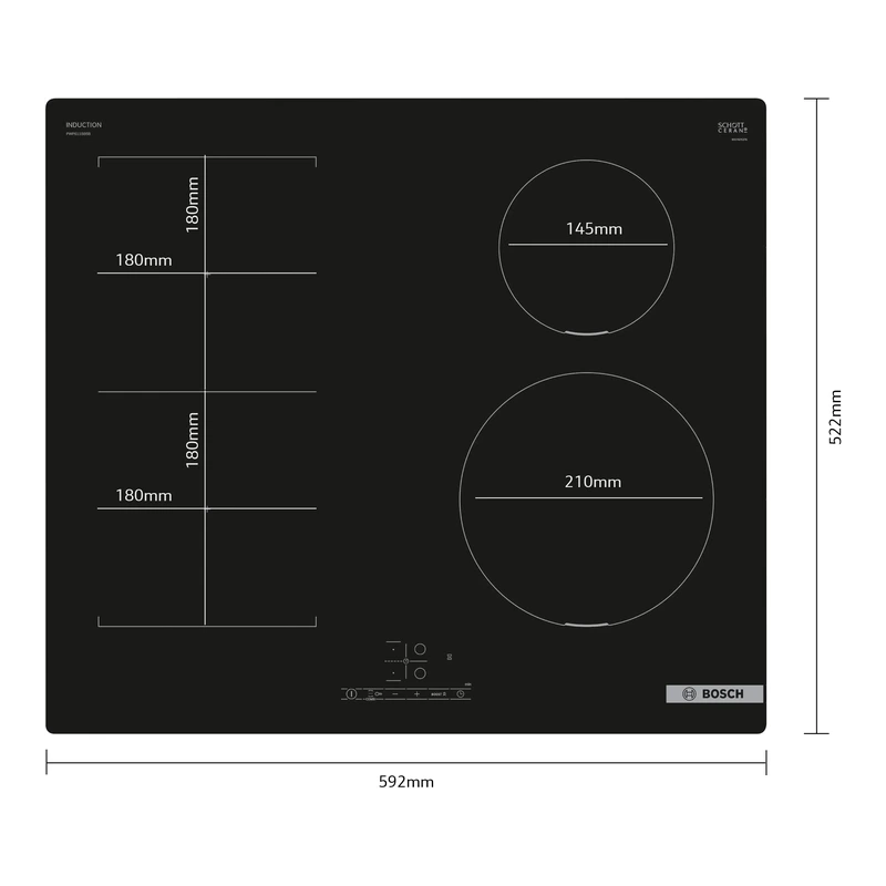 Bosch PWP611BB5B Series 4 Induction Hob