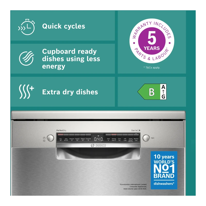 Bosch SMS6ZCI10G Series 6 Dishwasher