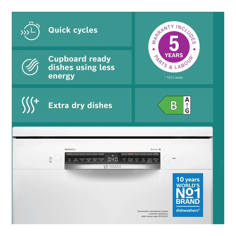 Bosch SMS6ZCW10G Series 6 Dishwasher