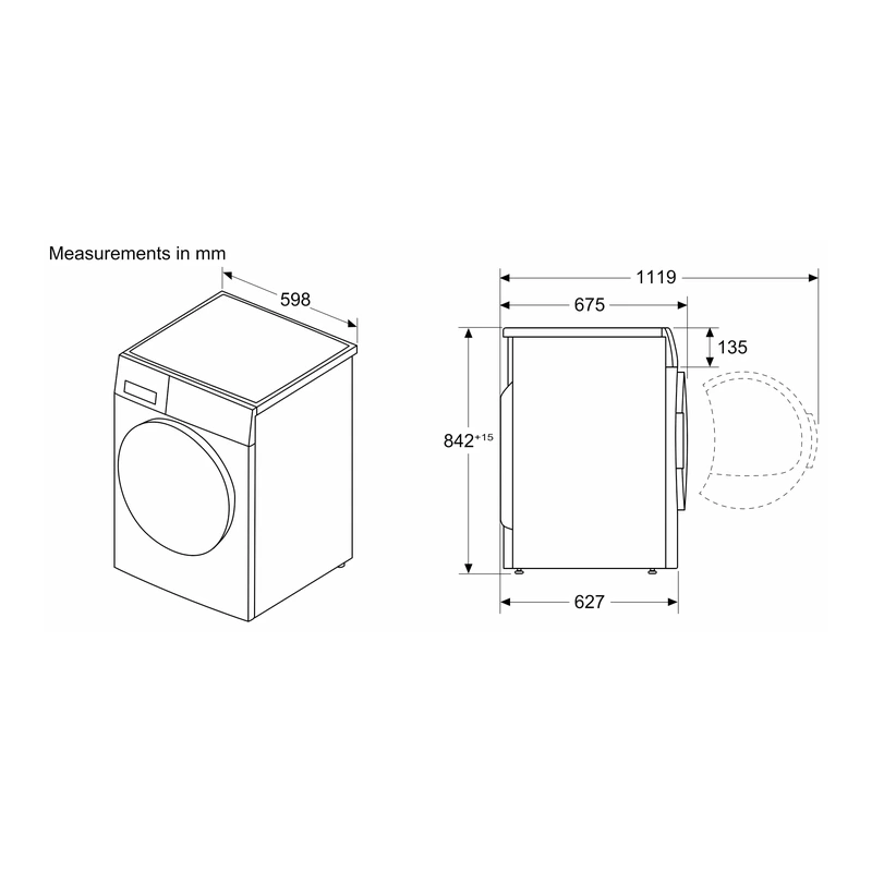 Bosch WRB247C9GB Series 8 Heat Pump Dryer