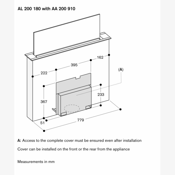 Gaggenau AA200910 Gaagenau Installation Kit