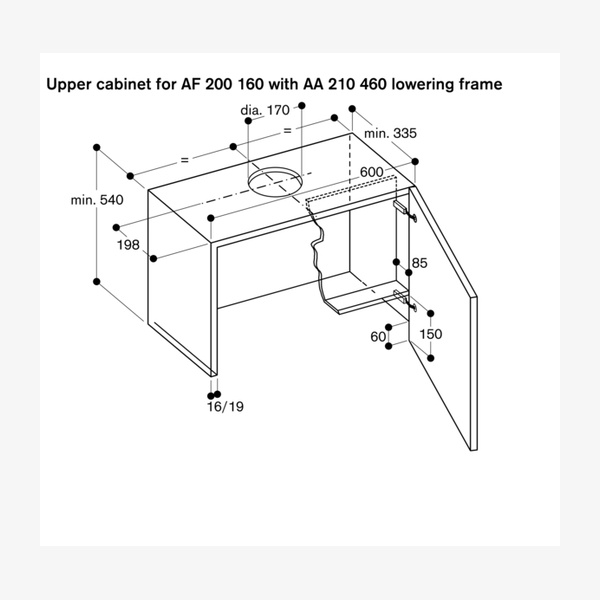 Gaggenau AA210460 Lowering Frame