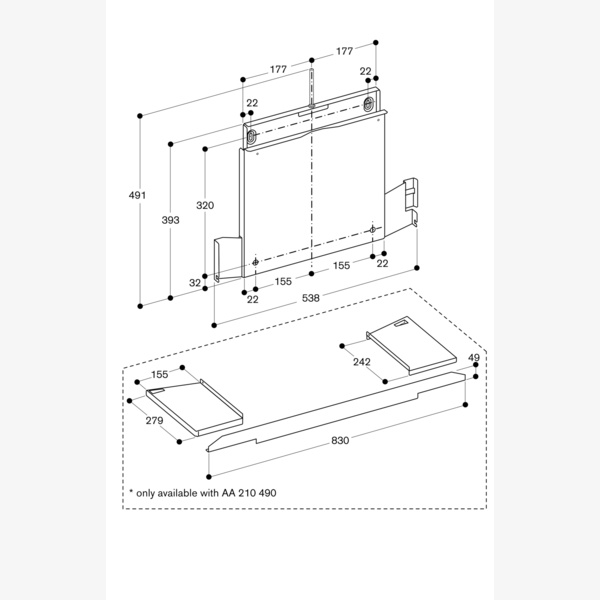 Gaggenau AA210492 Lowering Frame