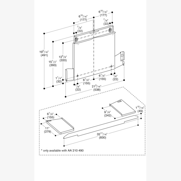 Gaggenau AA210492 Lowering Frame