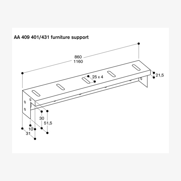 Gaggenau AA409431 Furniture Support