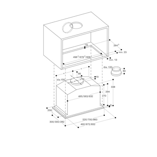 Gaggenau AC200161 Canopy Hood-Daigram 1.jpg