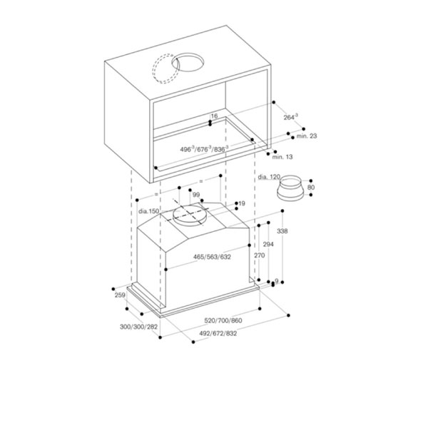 Gaggenau AC200191 Canopy Hood-diagram 1.jpg