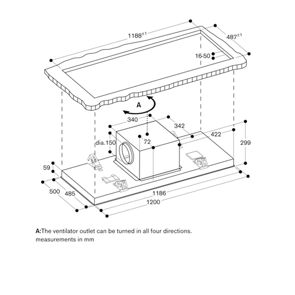 Gaggenau AC250121 Hood-diagram 1.jpg