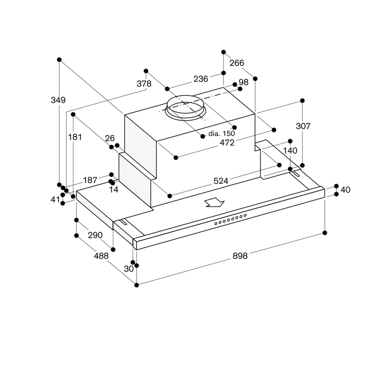 Gaggenau AF210192 Telescopic Hood