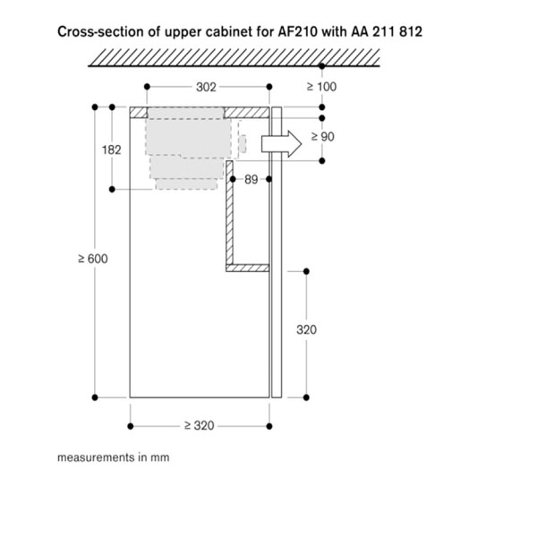Gaggenau AF210192 Hood-Diagram 2.jpg