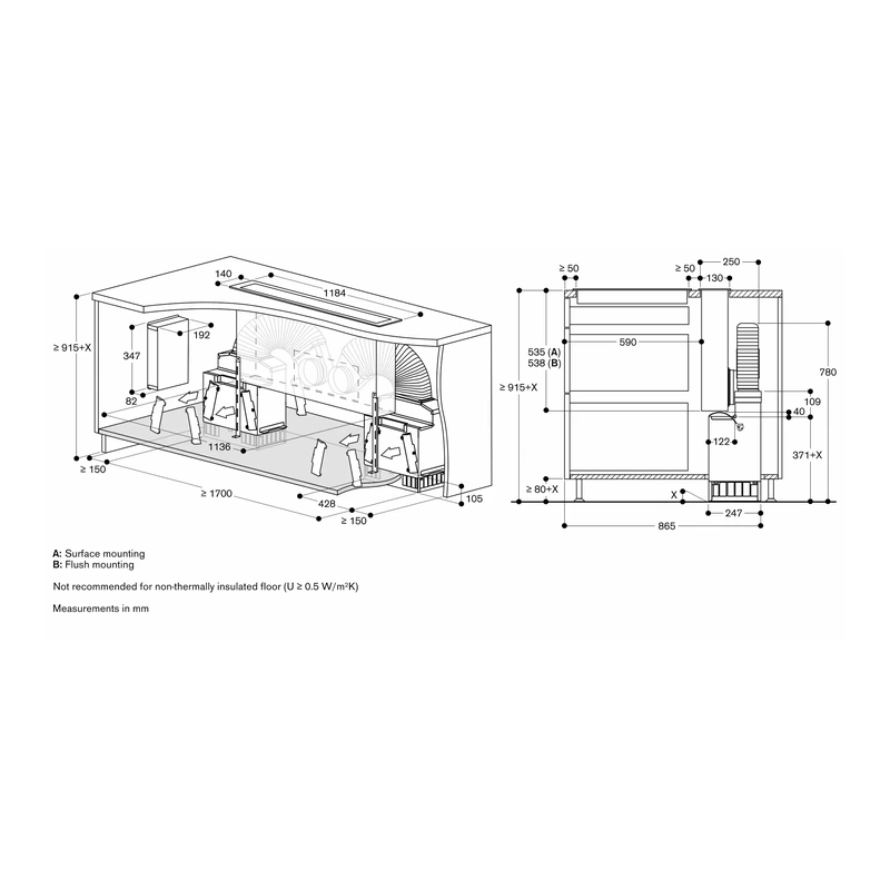 Gaggenau AL400122 400 Series Downdraft (Recirculation Only)