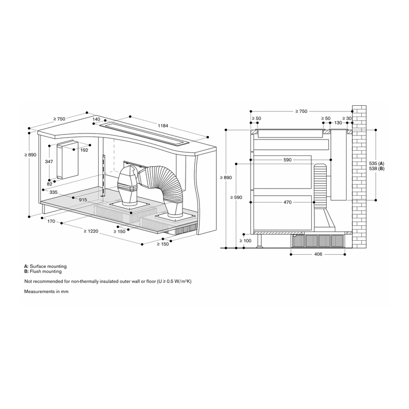 Gaggenau AL400122 400 Series Downdraft (Recirculation Only)