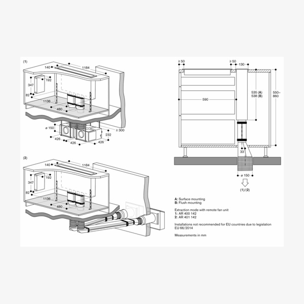 Gaggenau 400 Series Downdraft (Recirculation Only)