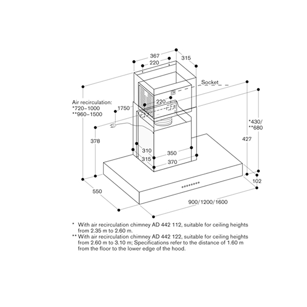 Gaggenau AW442120 Hood- Diagram 1.jpg