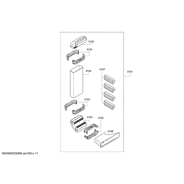 Gaggenau CA082071 Ducted Recirculation Set 70cm Worktop Depth